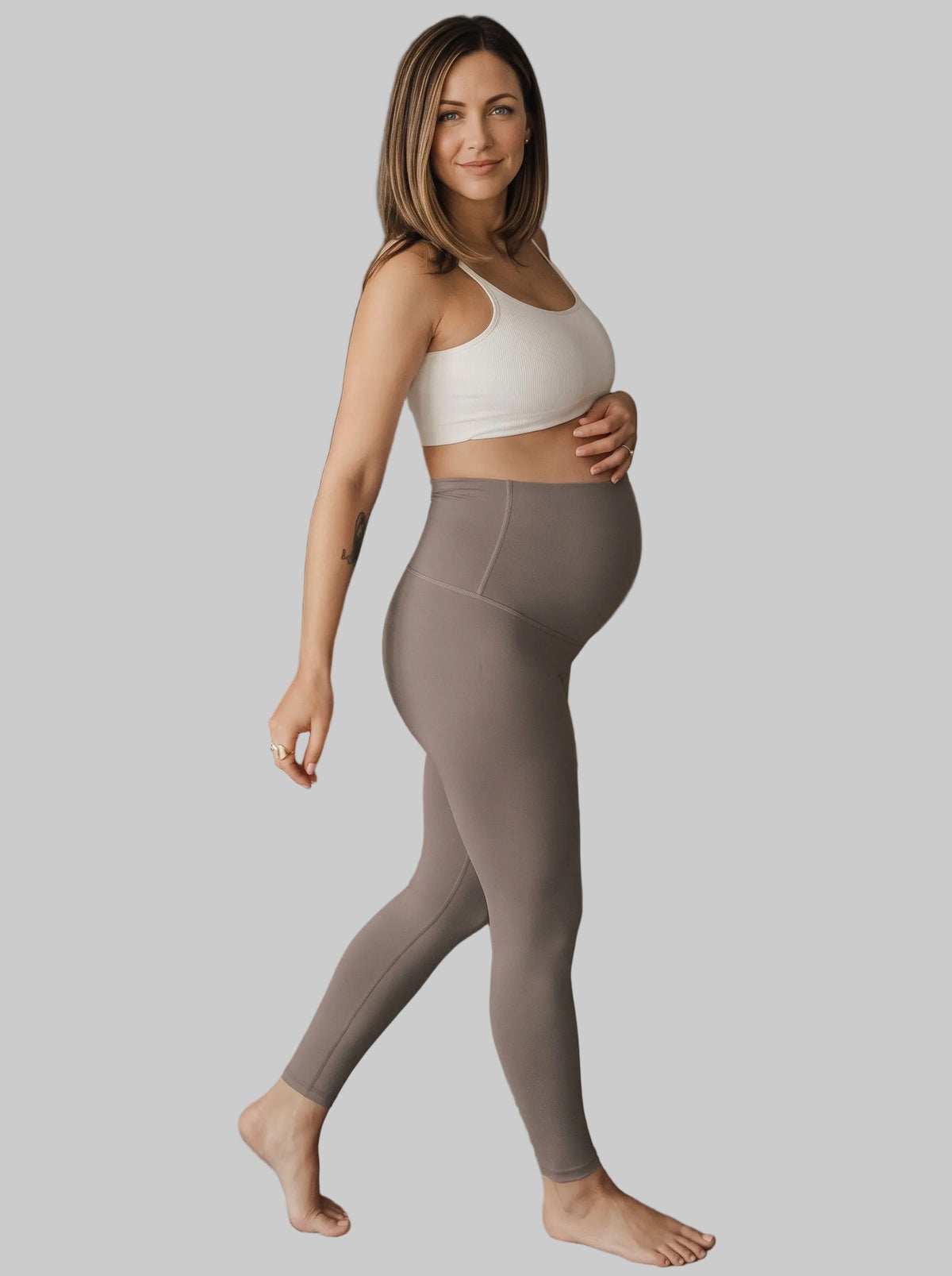 Leggings Nova – Premamá Sin Costura Delantera y Cintura Alta