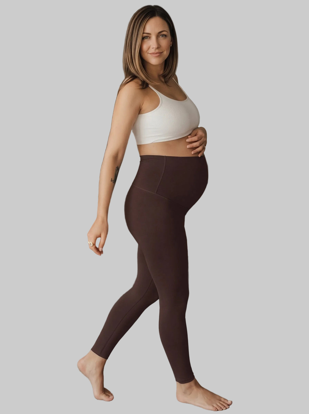 Leggings Nova – Premamá Sin Costura Delantera y Cintura Alta