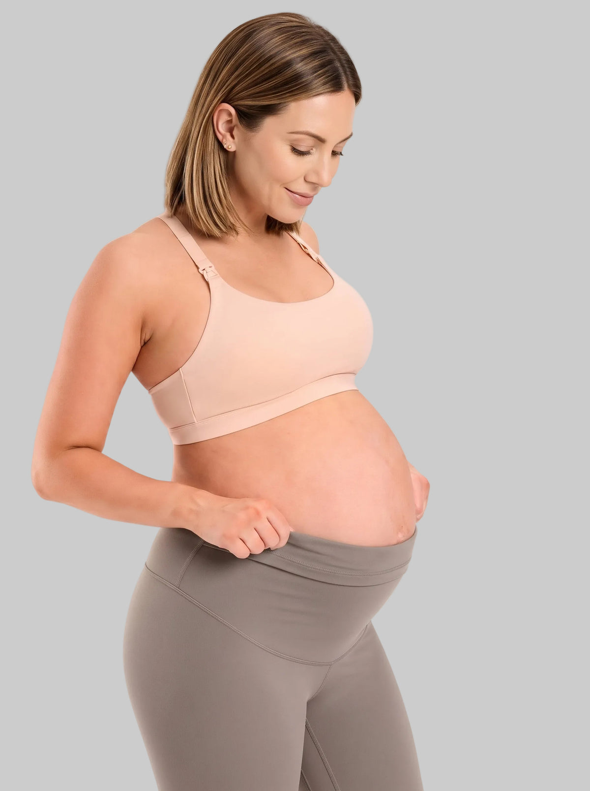 Leggings Nova – Premamá Sin Costura Delantera y Cintura Alta