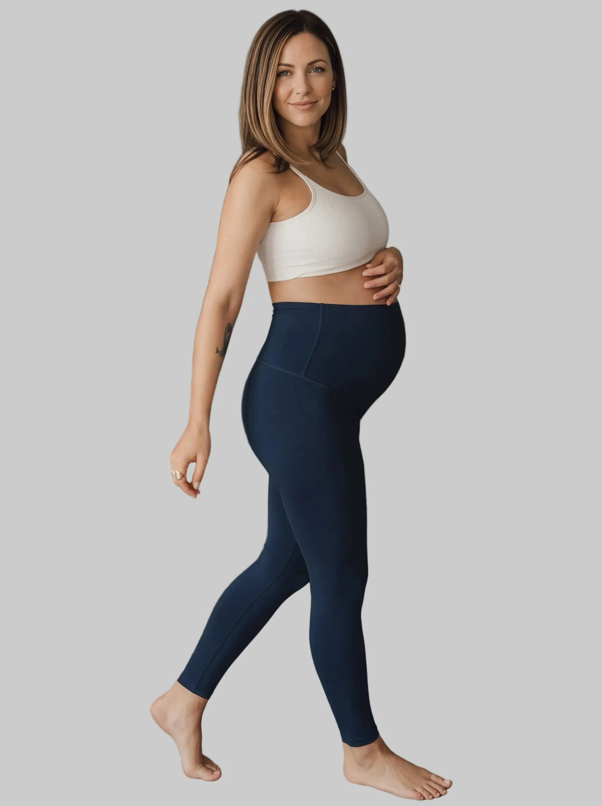 Leggings Nova – Premamá Sin Costura Delantera y Cintura Alta